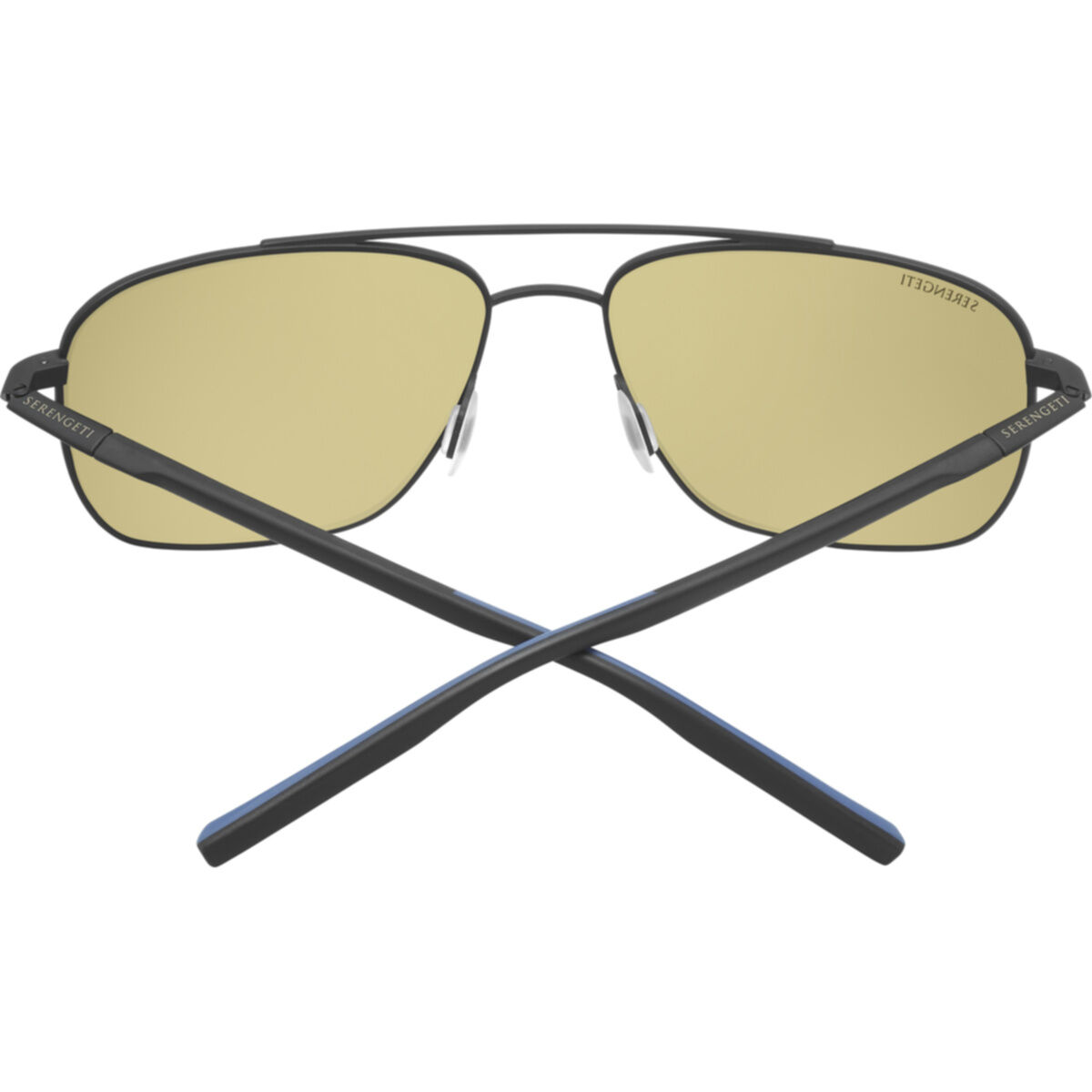 TELLARO, Matte Black with Blue Inside Temple Tips-Mineral Polarized 555nm Blue Cat 2 to 3, hi-res image number null
